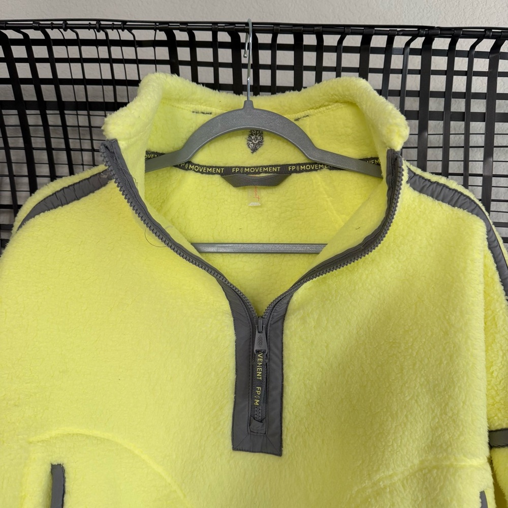 Free people Mountain High Half Zip Fleece sour citrus yellow - Picture 3 of 7